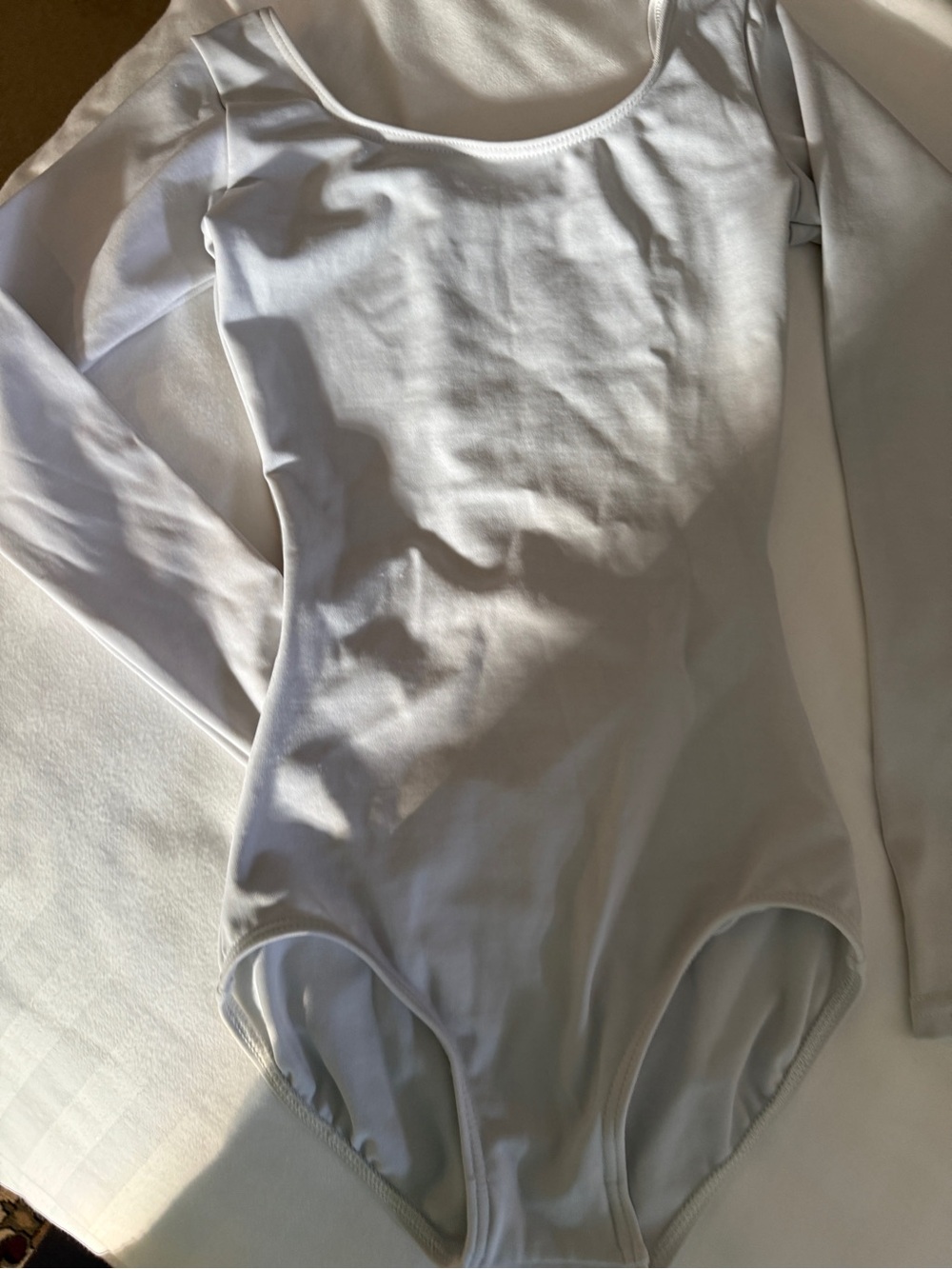 Capezio Long Sleeve One-Piece Leotard - White, XS